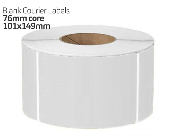 BLANK COURIER LABELS 76MM CORE 101X149MM