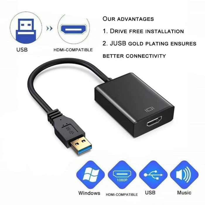 USB 3.0 HDMI Cable Adapter