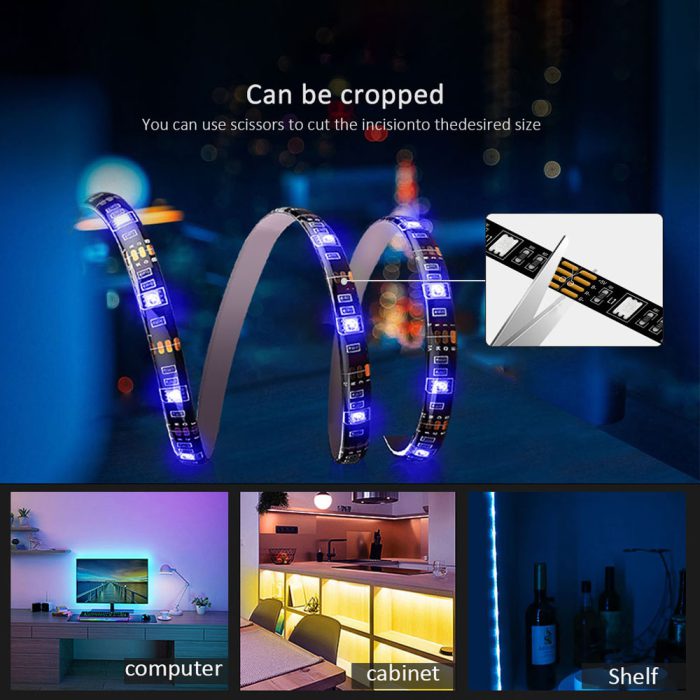 DC5V USB LED Strip 5050 RGB Light 1M