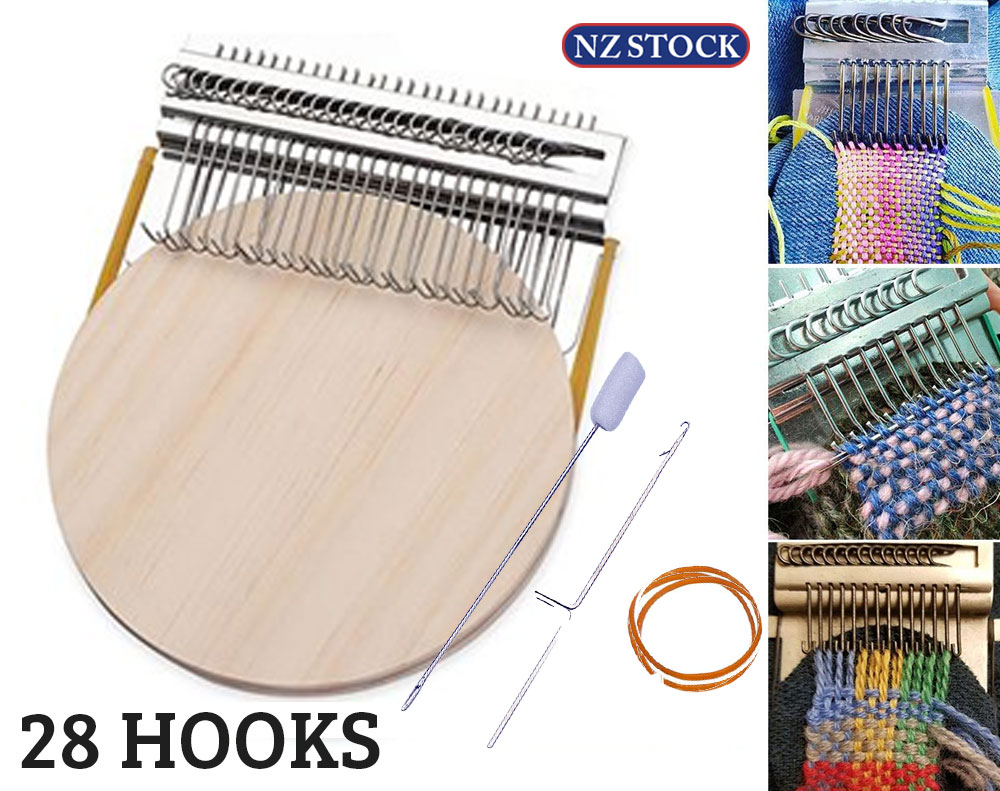 28 Hooks Mini Darning Loom Machine Weave Tool