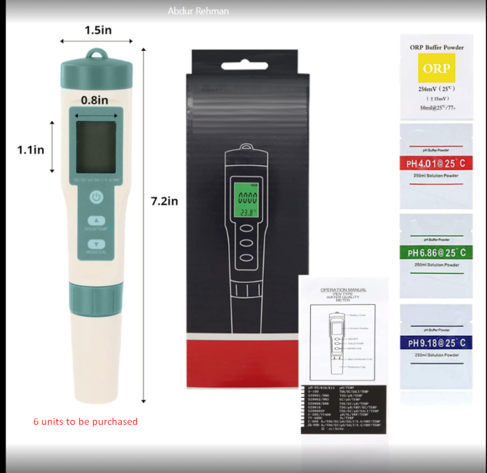 7 in 1 Digital Pool Tester