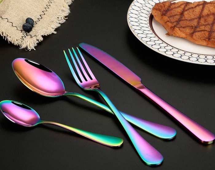 24pcs Cutlery Set - Rainbow