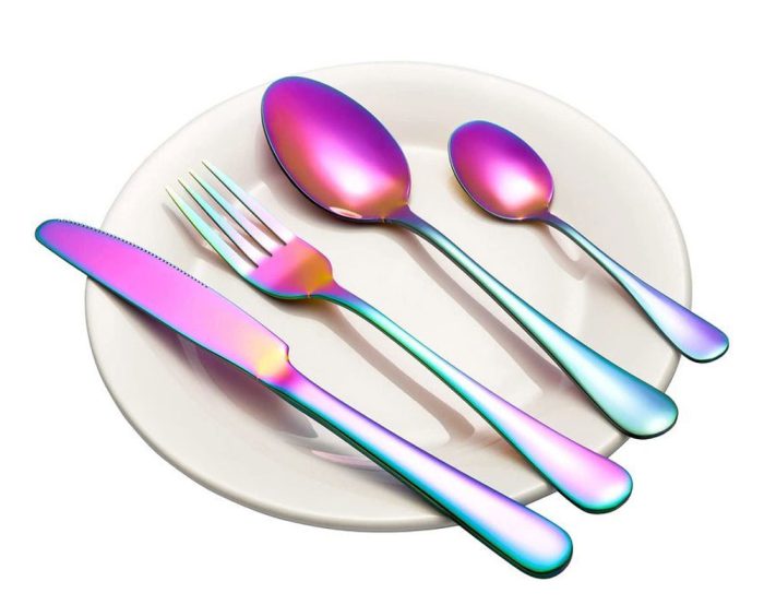 24pcs Cutlery Set - Rainbow