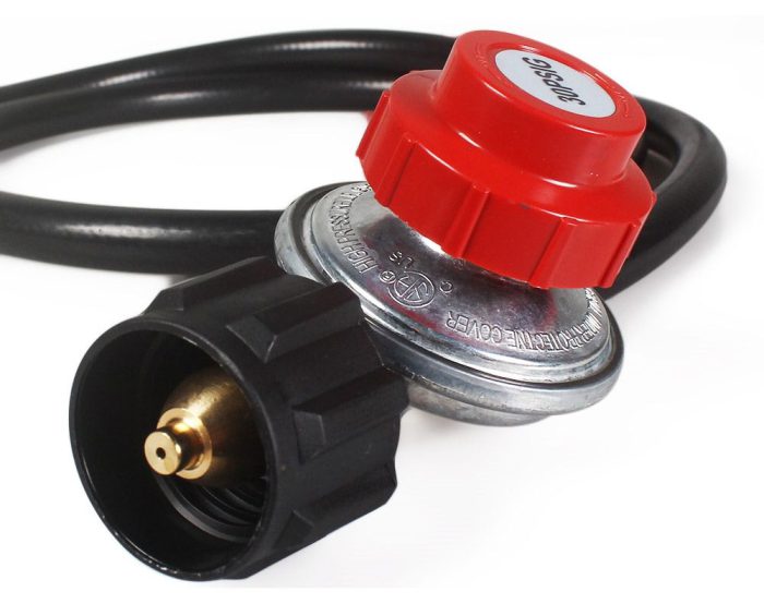 30PSIG Propane Regulator High Pressure LPG BBQ Gas Burner Stove Fryer With Hose New