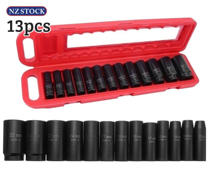 1/2" Deep Impact Socket Set 10-32mm New