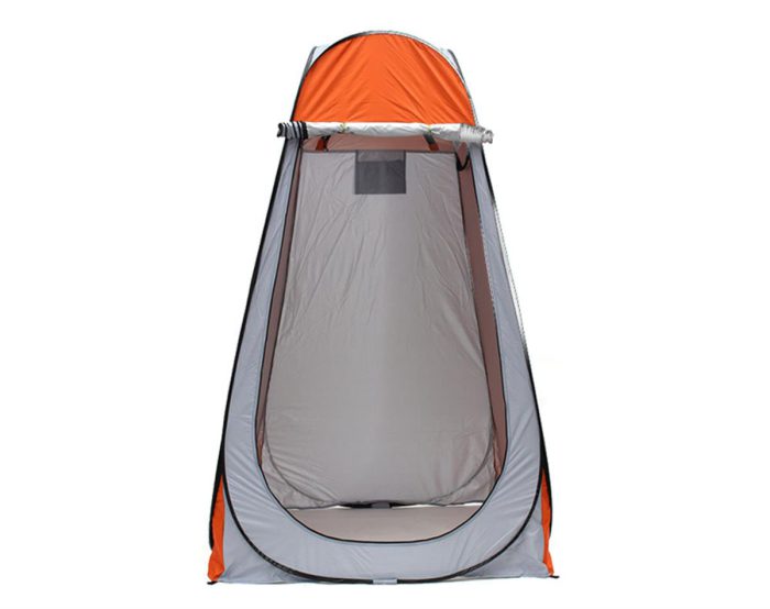 Shower Tent - Orange & Grey