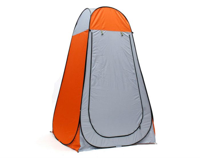 Shower Tent - Orange & Grey