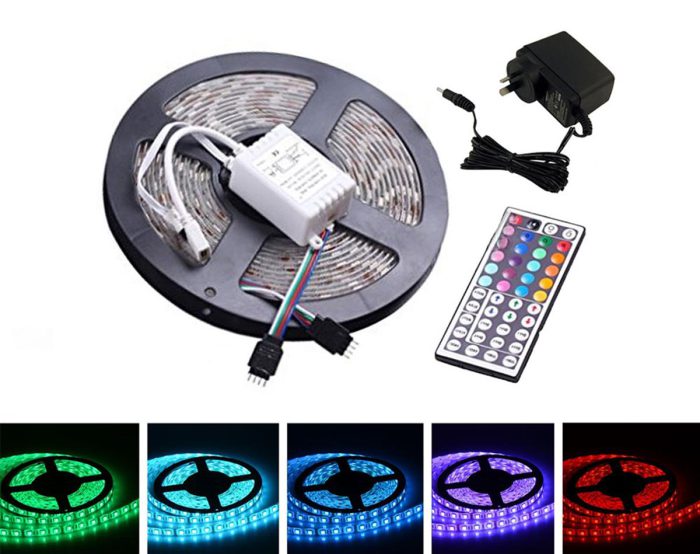 RGB 3528 Led Strip Light full kit + 44 key Remote