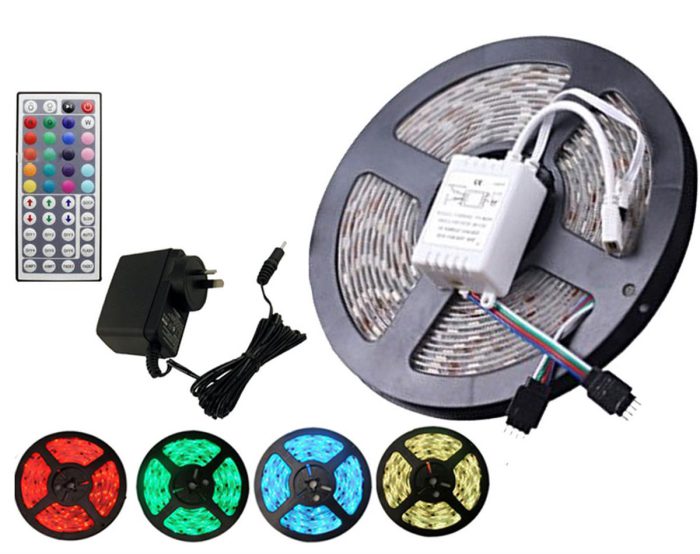 RGB 3528 Led Strip Light full kit + 44 key Remote