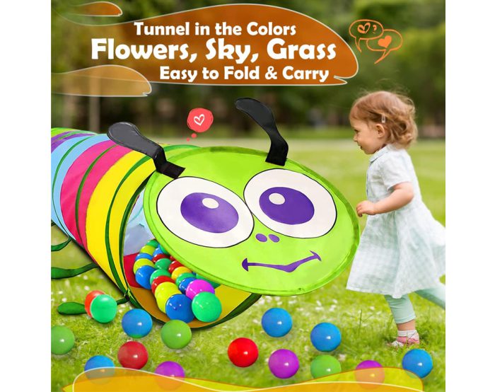 71" Kids Pop Up Play Toddler Tunnels