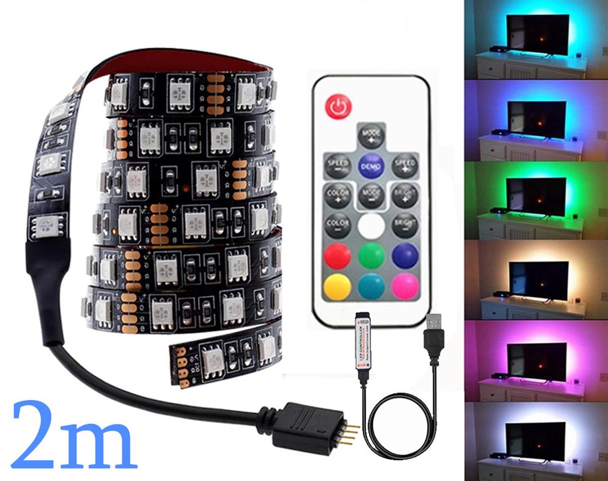 DC5V USB LED Strip 5050 RGB Light 2M