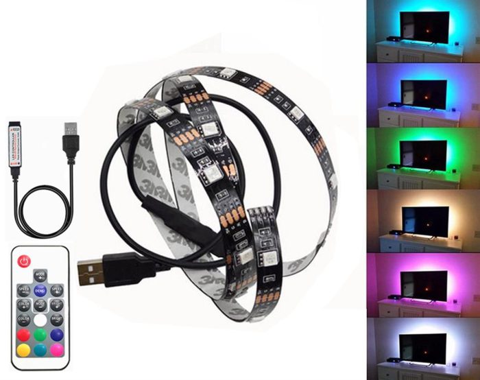 DC5V USB LED Strip 5050 RGB Light 1M