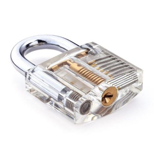 Transparent practice padlock for locksmith