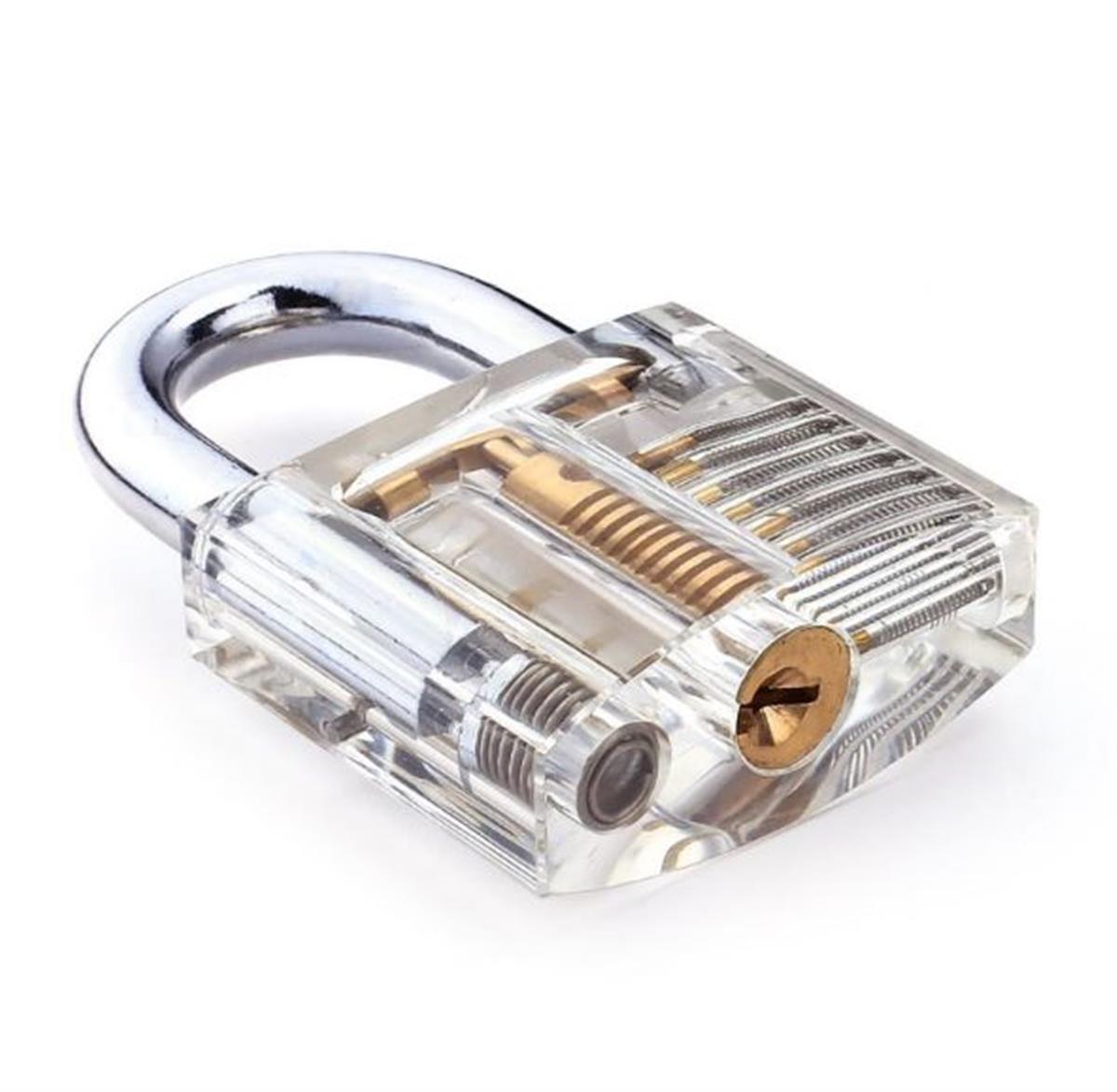 Transparent practice padlock for locksmith