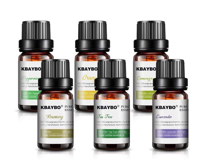 Essential Oil 6 bottle Pack Lavender, Rosemary, Lemongrass, Tea Tree, Peppermi