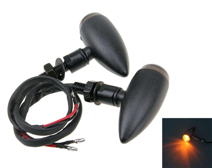 Harley Bike Indicator Light Turn Signal Lamp BLK