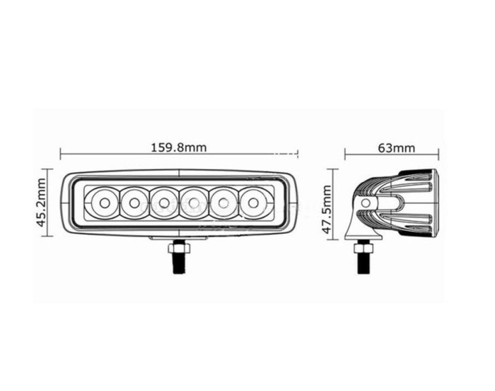 CAR SUPER POWER LAMP, 18W 6 LIGHTS