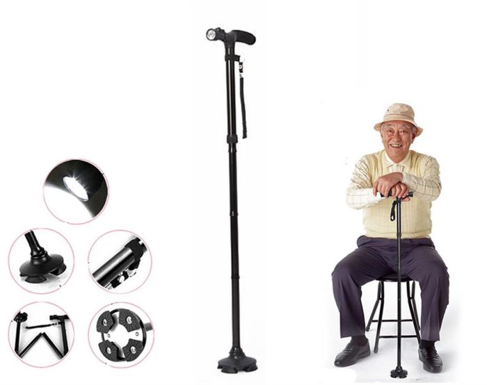 Folding Walking Stick with LED