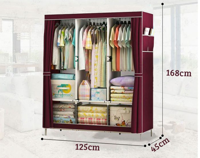 Clothes Wardrobe (Red Wine)