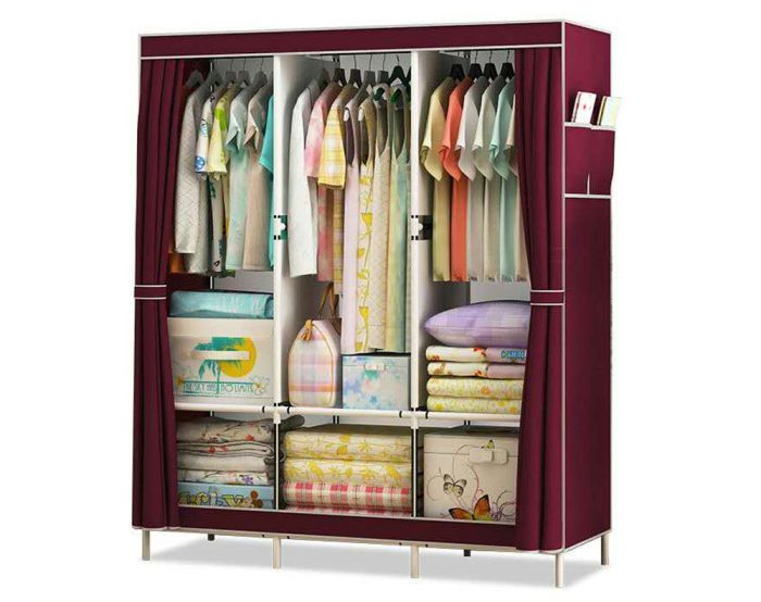 Clothes Wardrobe (Red Wine)