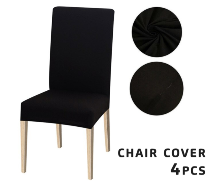 4pcs Chair Cover - Black