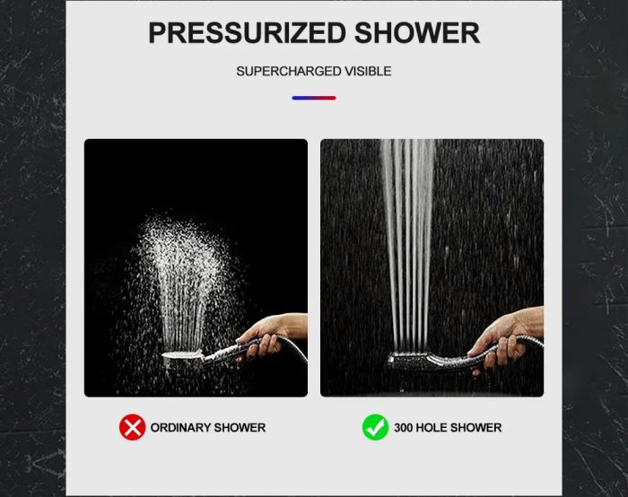 300 hole Pressurized Water Shower Chrome