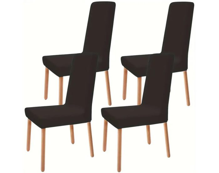 4pcs Chair Cover - Black