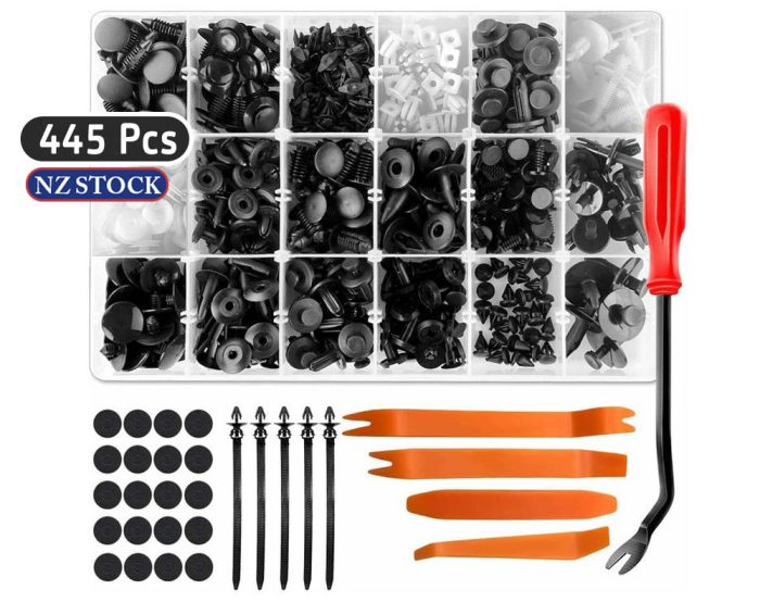 445pcs Car Push Bumper Rivets Dash Removal Tools Kit