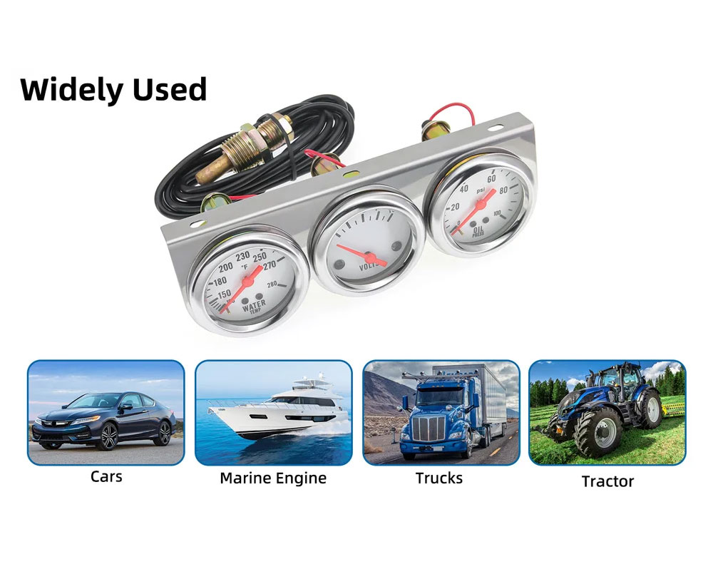 3 in 1 Oil Pressure Gauge