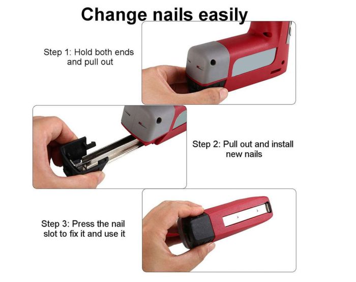 Cordless Staple Gun Nailer Machine