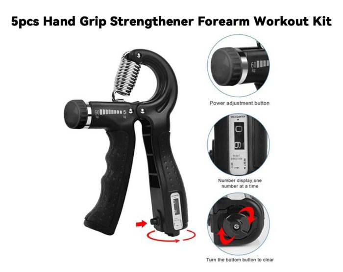 5PCS Hand Grip Strengthener Kit