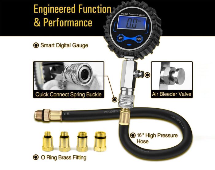 Compression Tester Cylinder Pressure Gauge