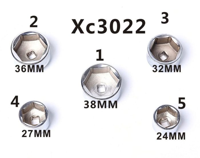 5Pcs Oil Filter Socket Set