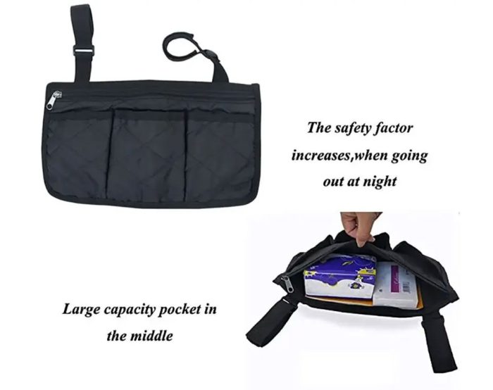 Wheelchair Armrest Side Bag