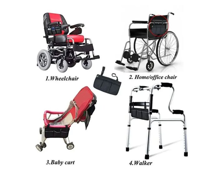 Wheelchair Armrest Side Bag