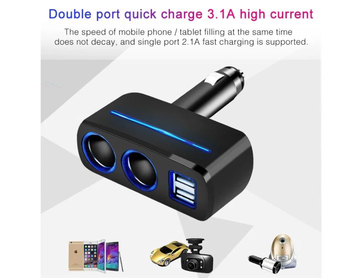 Car Cigarette Lighter Charger Adapter