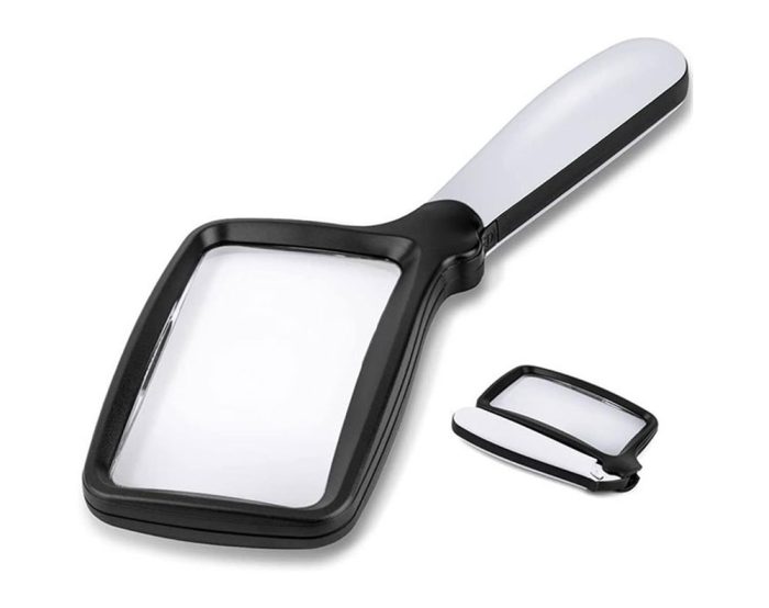 Handheld Magnifying Glass with Light