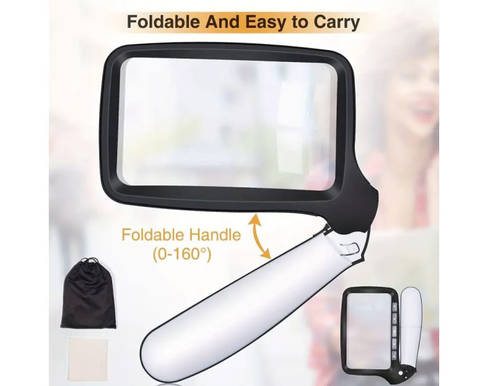 Handheld Magnifying Glass with Light