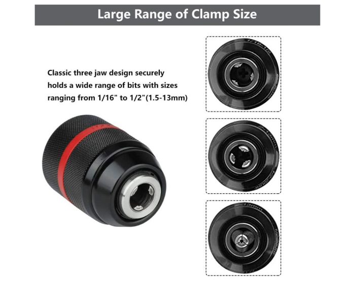 1.5-13mm Keyless Drill Chuck Adapter