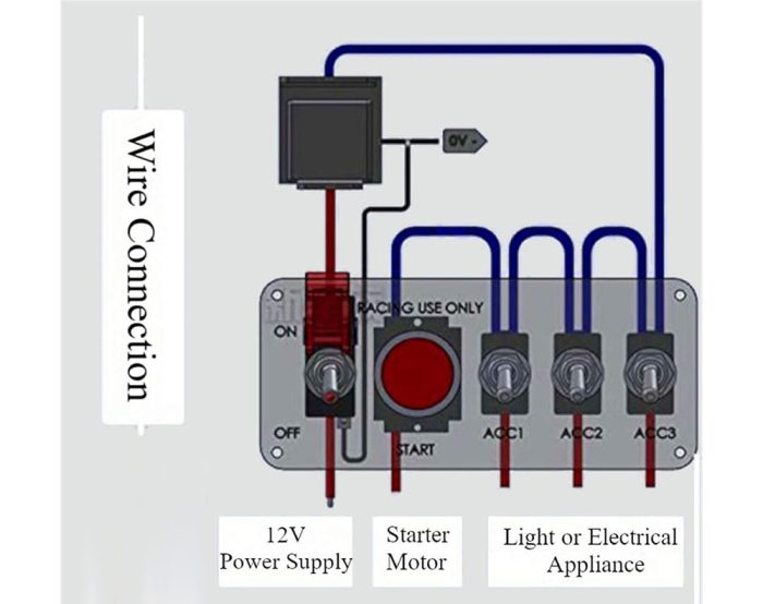 Ignition Switch Car Boat Panel