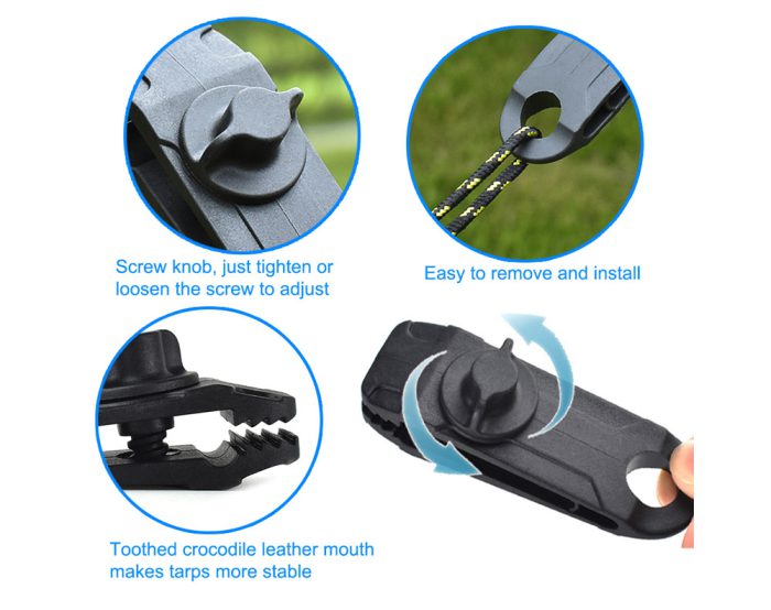 10PCS Tarp Tent Clips Hanger