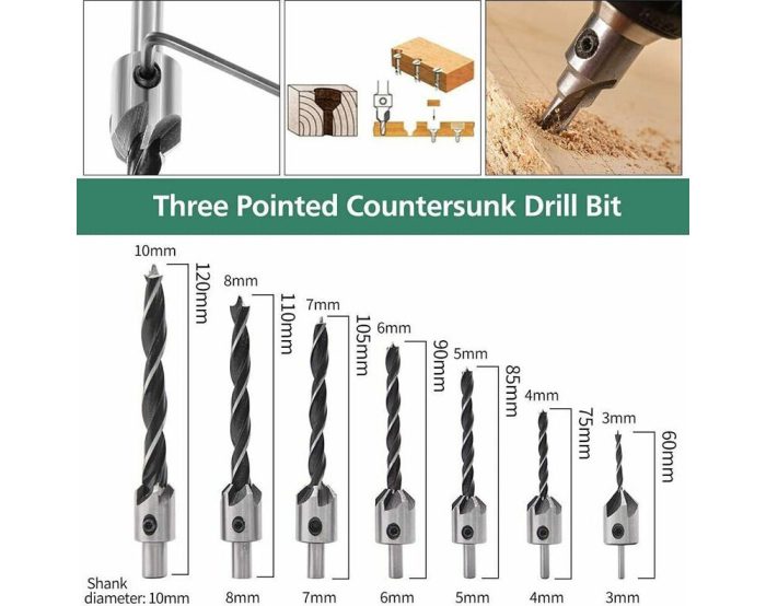 23Pcs Woodworking Chamfer Drilling Tool