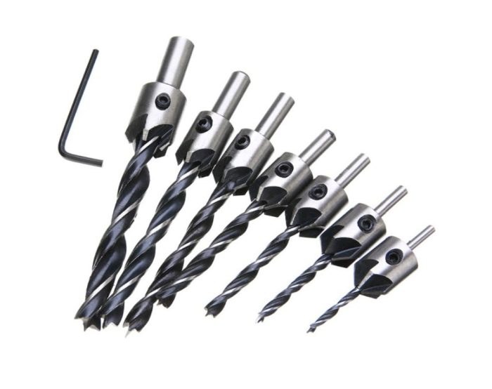 23Pcs Woodworking Chamfer Drilling Tool