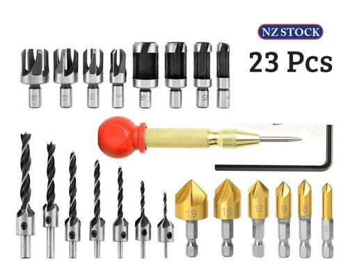 23Pcs Woodworking Chamfer Drilling Tool