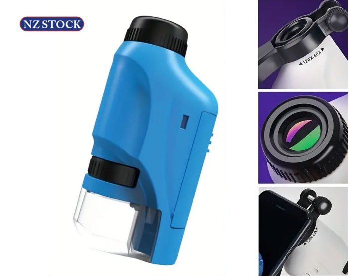 Mini Pocket Microscope - Blue