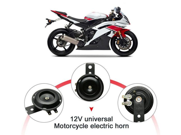 12V Super Loud 100dB ATV Motorcycle Horn - 70mm