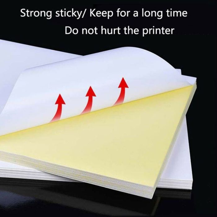 A4 100pcs Self Adhesive Sticker Paper