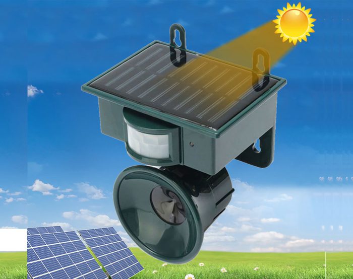 Solar Ultrasonic Bird Repeller Pest PIR Motion Sensor