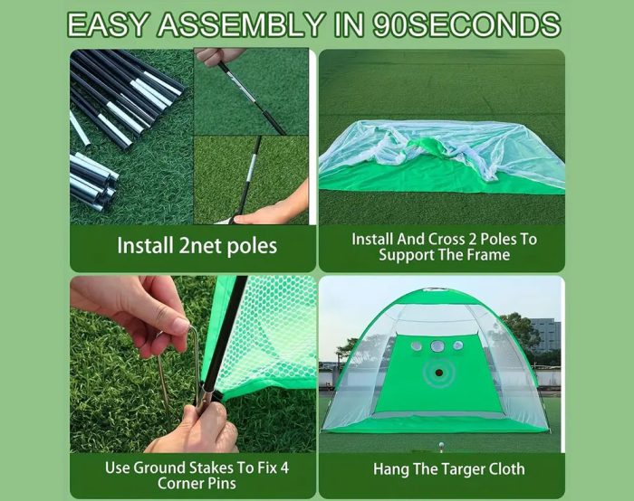 GOLF PRACTICE NET 3M - GREEN