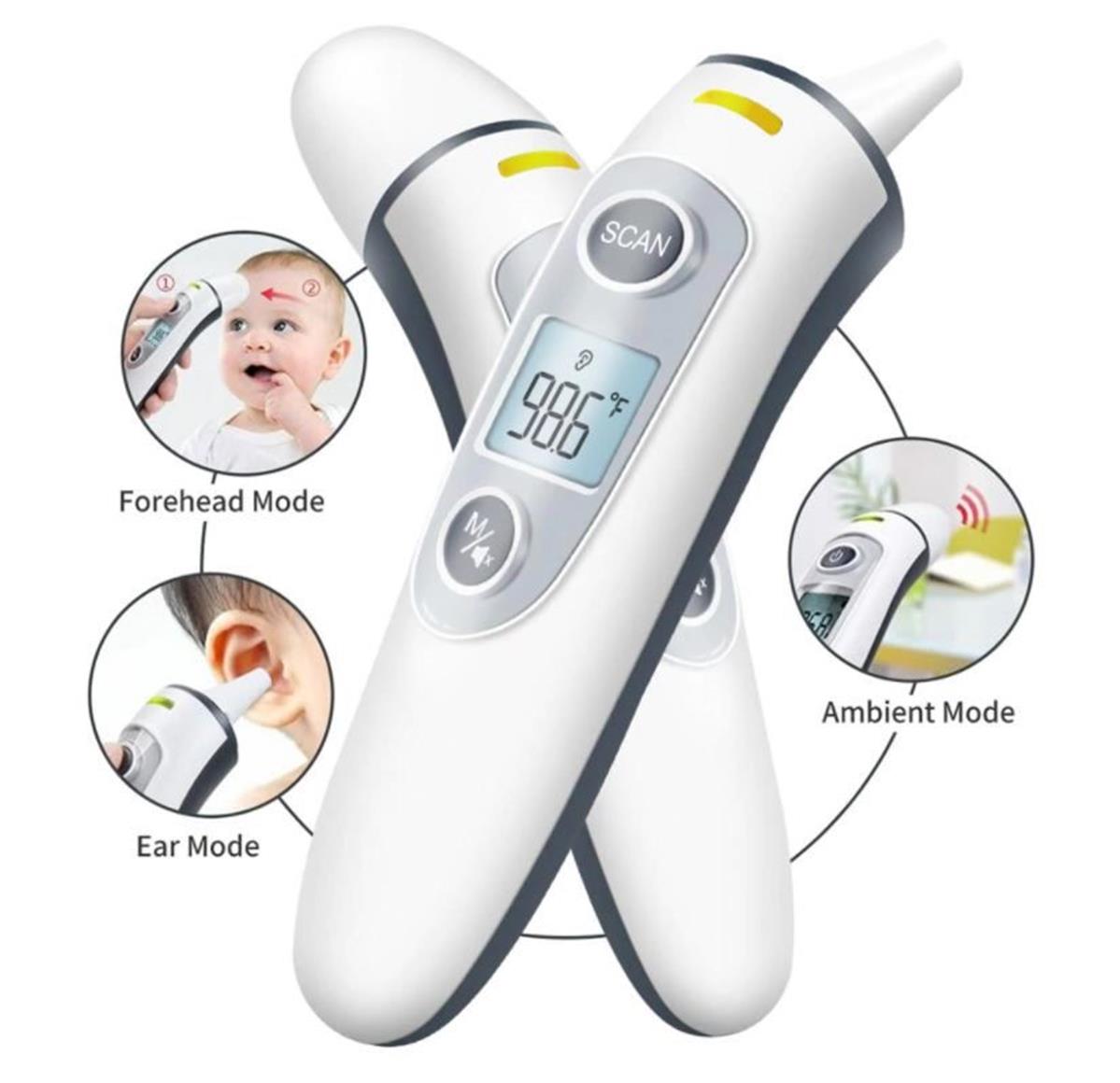 Dual Mode Digital Infrared Thermometer Adult Baby Kids Forehead Ear Measurement